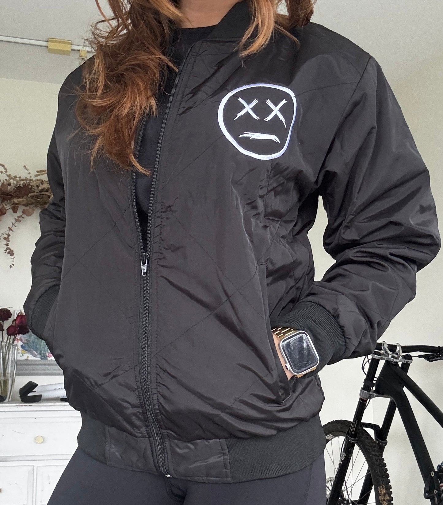 Party Bomber jacket detail — The Vanishing Ones lifestyle streetwear Canada