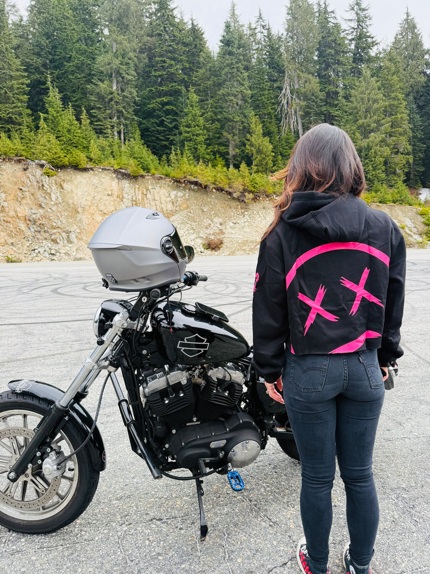 Cropped Dirty Pink Hoodie